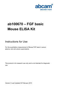 ab100670 – FGF basic Mouse ELISA Kit Instructions for Use