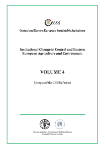 VOLUME 4 Institutional Change in Central and Eastern European Agriculture and Environment