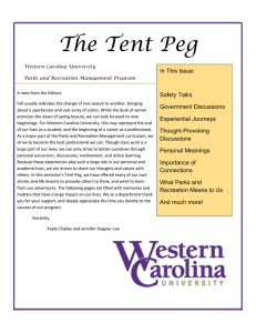 The Tent Peg In This Issue:  Safety Talks