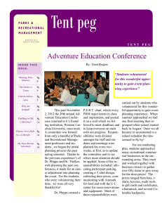 Tent peg Adventure Education Conference