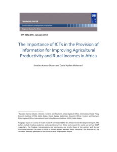 The Importance of ICTs in the Provision of
