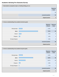 Academic Advising Pre-Outcome Survey