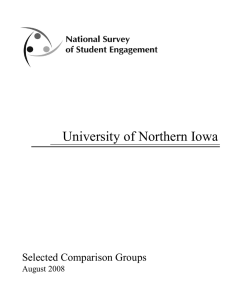 University of Northern Iowa Selected Comparison Groups  August 2008 
