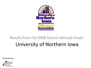 University of Northern Iowa  Results from the 2008 Alumni Attitude Study  Presented by:  ©