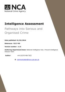 Intelligence Assessment Pathways into Serious and Organised Crime