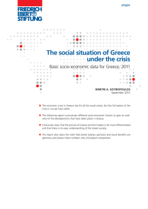 The social situation of Greece under the crisis STUDY