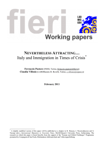 N A … Italy and Immigration in Times of Crisis