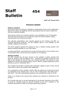 Staff Bulletin 454 Pensions Update