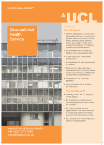 Occupational Health Service Charter