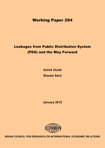 Working Paper 294  Leakages from Public Distribution System