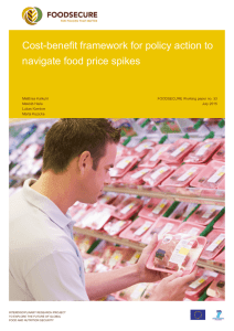 Cost-benefit framework for policy action to navigate food price spikes  Matthias Kalkuhl