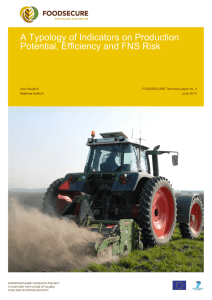 A Typology of Indicators on Production Potential, Efficiency and FNS Risk