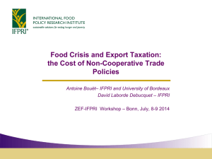 Food Crisis and Export Taxation: the Cost of Non-Cooperative Trade Policies