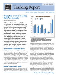 Tracking Report Striking Jump in Consumers Seeking Health Care Information