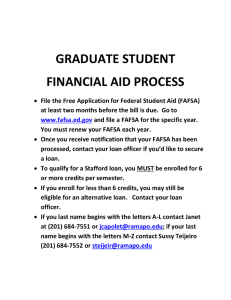 GRADUATE STUDENT FINANCIAL AID PROCESS