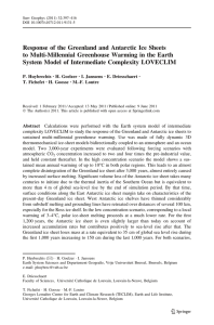 Response of the Greenland and Antarctic Ice Sheets