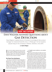 Gas Detection ASK THE EXPERT: Dave Wagner Answers Questions about