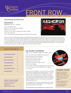 Upcoming Productions 2013 RASHOMON