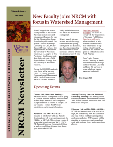New Faculty joins NRCM with focus in Watershed Management