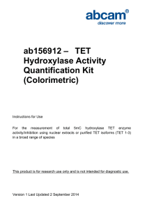 ab156912 – TET Hydroxylase Activity Quantification Kit