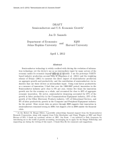 DRAFT Semiconductors and U.S. Economic Growth Jon D. Samuels Department of Economics