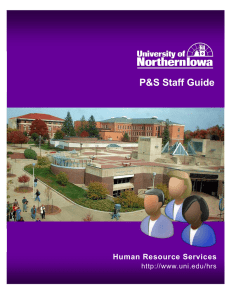 P&amp;S Staff Guide Human Resource Services