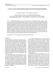 A review of prescribed burning effectiveness in fire hazard reduction