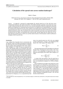 Calculation of fire spread rates across random landscapes ∗ Mark A. Finney