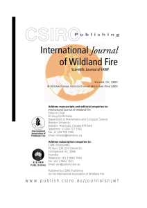 Journal of Wildland Fire Scientific Journal of IAWF