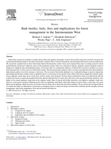 Bark beetles, fuels, fires and implications for forest Michael J. Jenkins