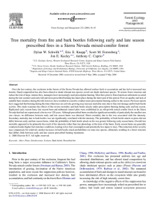 Tree mortality from fire and bark beetles following early and... prescribed fires in a Sierra Nevada mixed-conifer forest