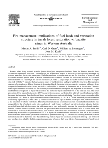 Fire management implications of fuel loads and vegetation