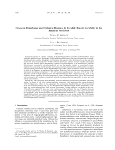 Mesoscale Disturbance and Ecological Response to Decadal Climatic Variability in... American Southwest