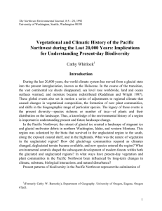 Vegetational and Climatic History of the Pacific for Understanding Present-day Biodiversity