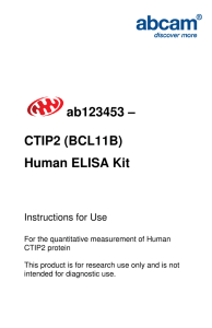 ab123453 – CTIP2 (BCL11B) Human ELISA Kit