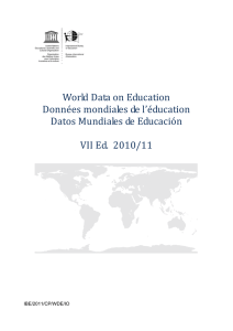 World Data on Education Données mondiales de l’éducation Datos Mundiales de Educación