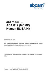 ab171346  – ADAM12 (MCMP) Human ELISA Kit