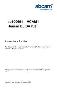 ab100661 – VCAM1 Human ELISA Kit Instructions for Use