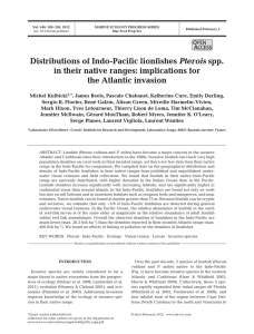 Distributions of Indo-Pacific lionfishes in their native ranges: implications for Pterois