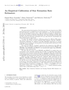 An Empirical Calibration of Star Formation Rate Estimators † ? and Roberto Terlevich,