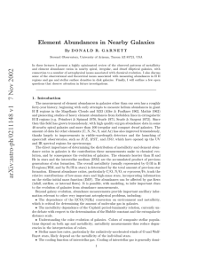 Element Abundances in Nearby Galaxies