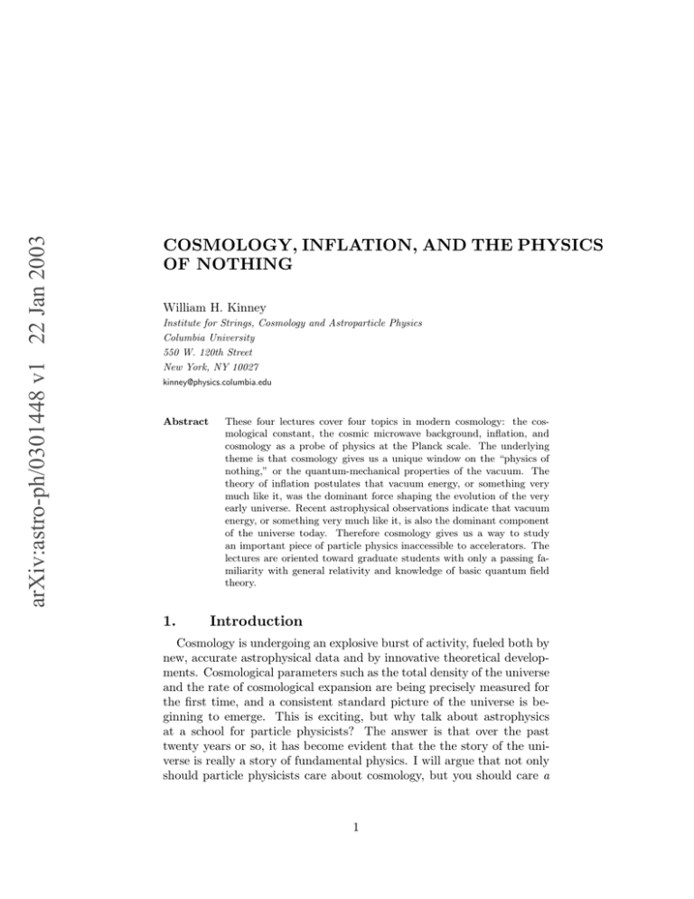 phd thesis on inflation cosmology