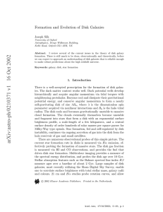 Formation and Evolution of Disk Galaxies Joseph Silk
