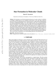 Star Formation in Molecular Clouds Mark R. Krumholz
