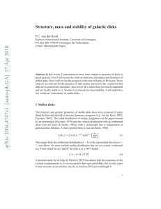 Structure, mass and stability of galactic disks P.C. van der Kruit