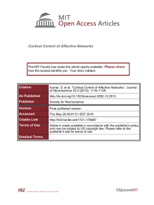 Cortical Control of Affective Networks Please share