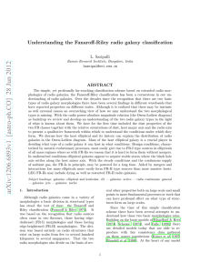 Understanding the Fanaroff-Riley radio galaxy classification L. Saripalli ABSTRACT