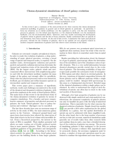 Chemo-dynamical simulations of dwarf galaxy evolution Simone Recchi