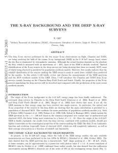 THE X-RAY BACKGROUND AND THE DEEP X-RAY SURVEYS