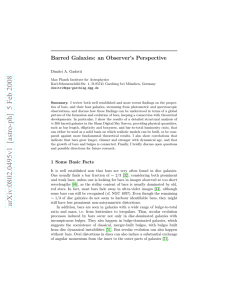 Barred Galaxies: an Observer’s Perspective Dimitri A. Gadotti